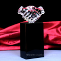 2021 New Design Business Cooperation Award Design Clear Handshake Award Crystal Globe Trophy